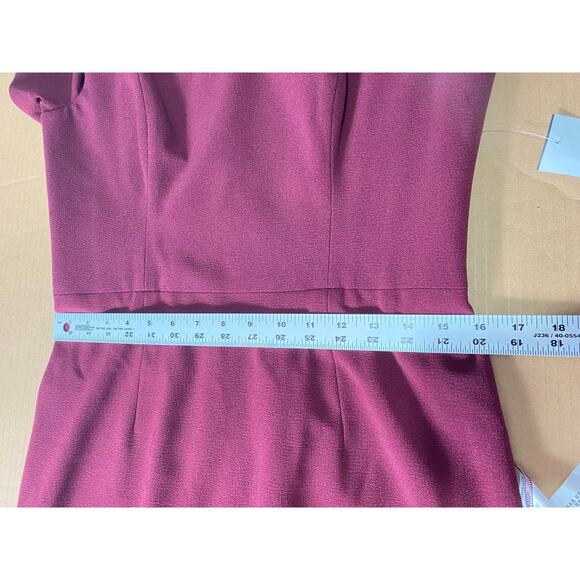 DRESS THE POPULATION DRESS BURGUNDY FALL WEDDING GUEST SHORT COCKTAIL FESTIVE - Picture 15 of 16